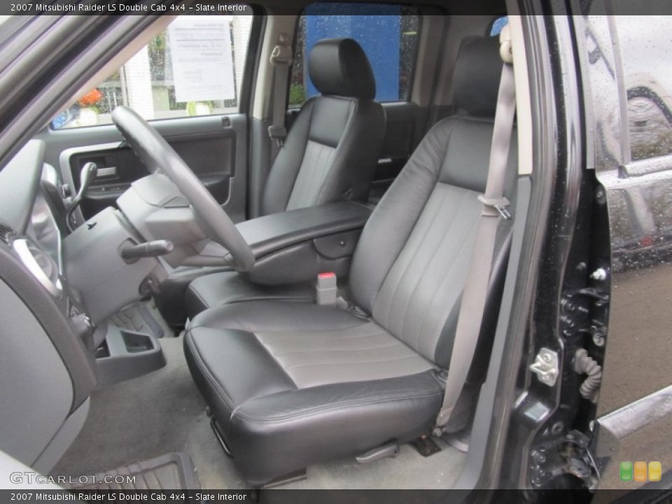 Slate Interior Front Seat for the 2007 Mitsubishi Raider LS Double Cab 4x4 #73073640