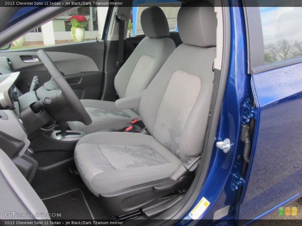 Jet Black/Dark Titanium Interior Front Seat for the 2013 Chevrolet Sonic LS Sedan #73076135