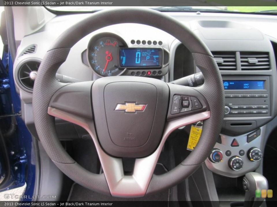 Jet Black/Dark Titanium Interior Steering Wheel for the 2013 Chevrolet Sonic LS Sedan #73076174