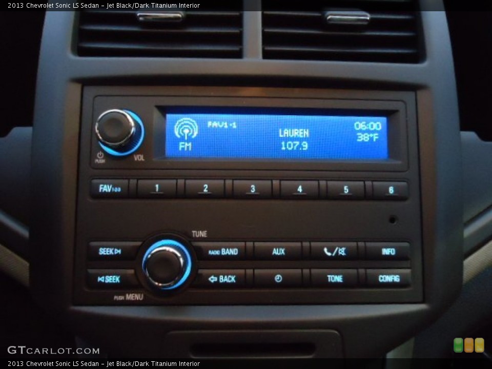 Jet Black/Dark Titanium Interior Audio System for the 2013 Chevrolet Sonic LS Sedan #73076196