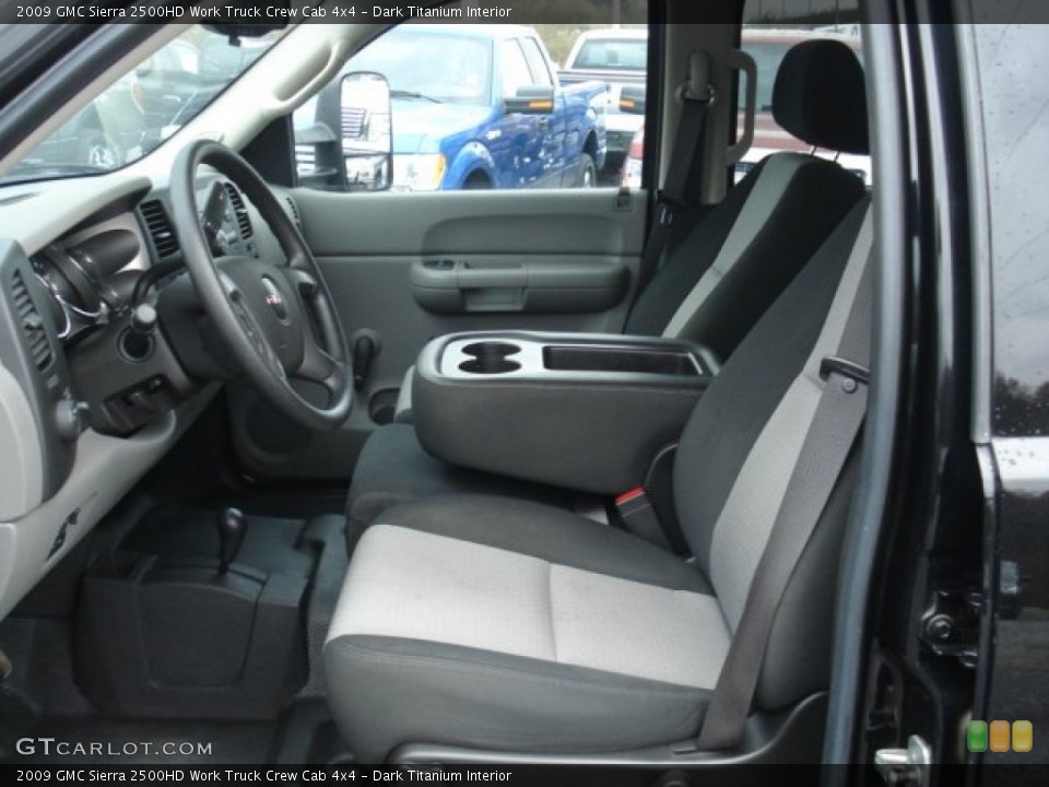 Dark Titanium Interior Front Seat for the 2009 GMC Sierra 2500HD Work Truck Crew Cab 4x4 #73078617