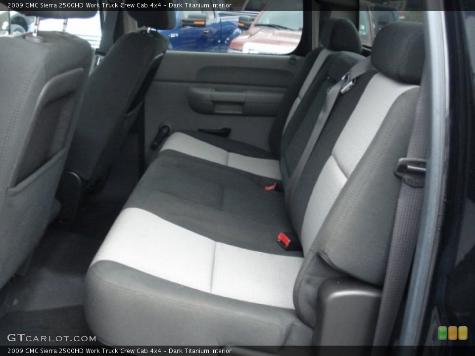 Dark Titanium Interior Rear Seat for the 2009 GMC Sierra 2500HD Work Truck Crew Cab 4x4 #73078653