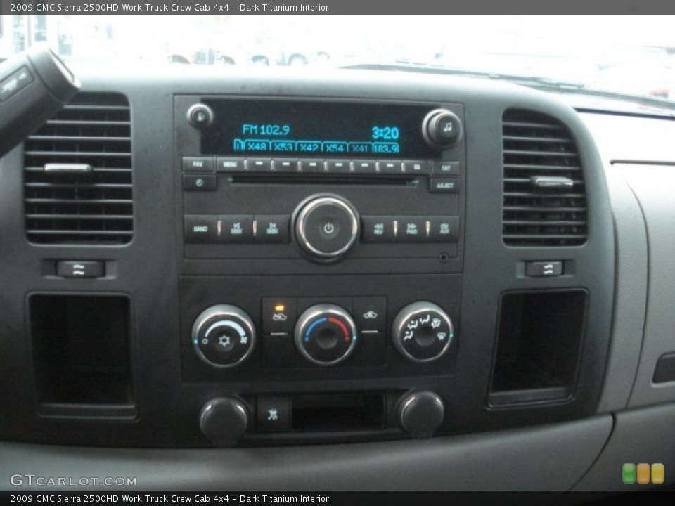 Dark Titanium Interior Controls for the 2009 GMC Sierra 2500HD Work Truck Crew Cab 4x4 #73078740