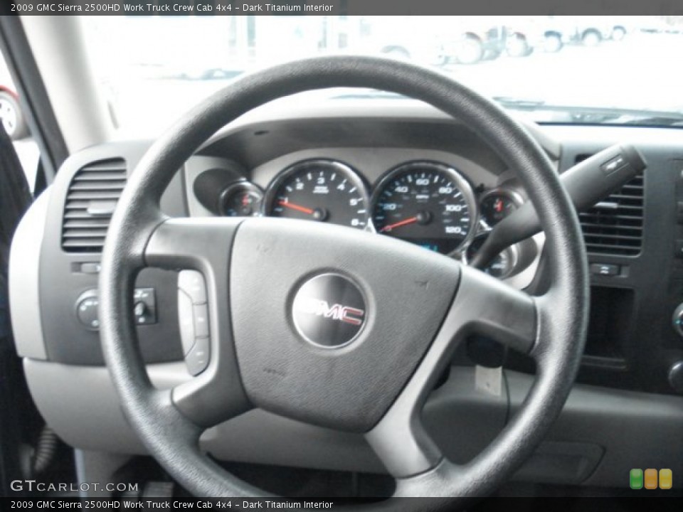 Dark Titanium Interior Steering Wheel for the 2009 GMC Sierra 2500HD Work Truck Crew Cab 4x4 #73078764
