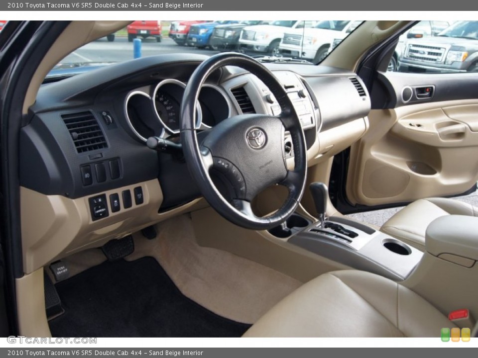 Sand Beige Interior Prime Interior for the 2010 Toyota Tacoma V6 SR5 Double Cab 4x4 #73078896