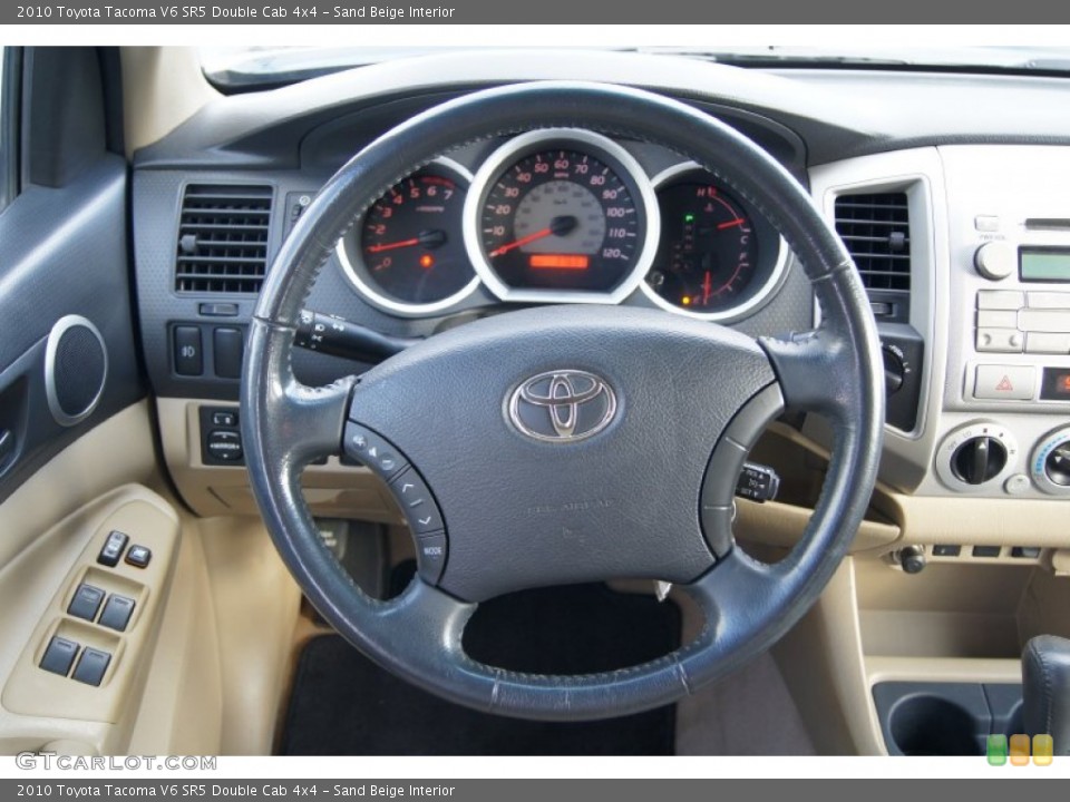 Sand Beige Interior Steering Wheel for the 2010 Toyota Tacoma V6 SR5 Double Cab 4x4 #73079190