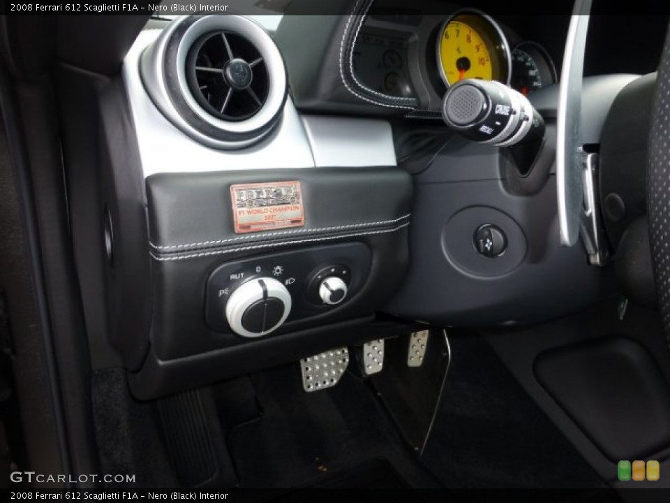 Nero (Black) Interior Controls for the 2008 Ferrari 612 Scaglietti F1A #73079394