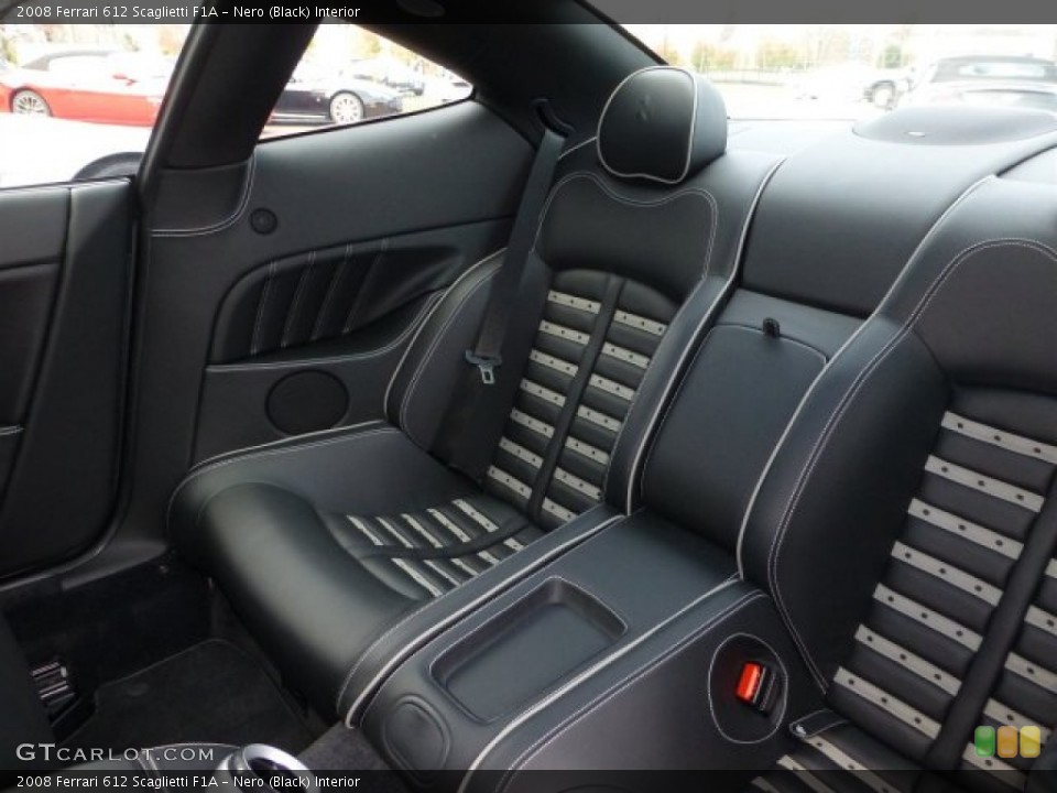Nero (Black) Interior Rear Seat for the 2008 Ferrari 612 Scaglietti F1A #73079553