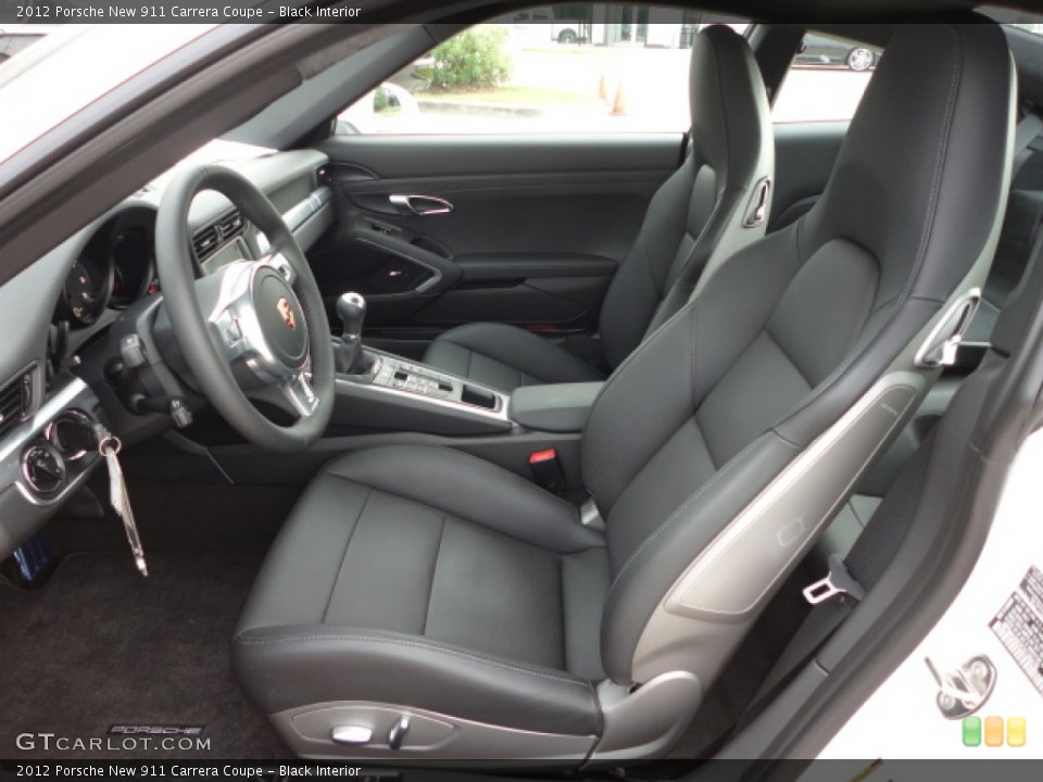 Black Interior Front Seat for the 2012 Porsche New 911 Carrera Coupe #73079928