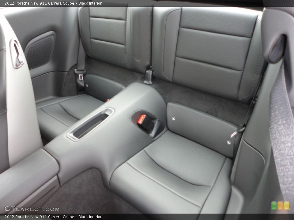 Black Interior Rear Seat for the 2012 Porsche New 911 Carrera Coupe #73079964