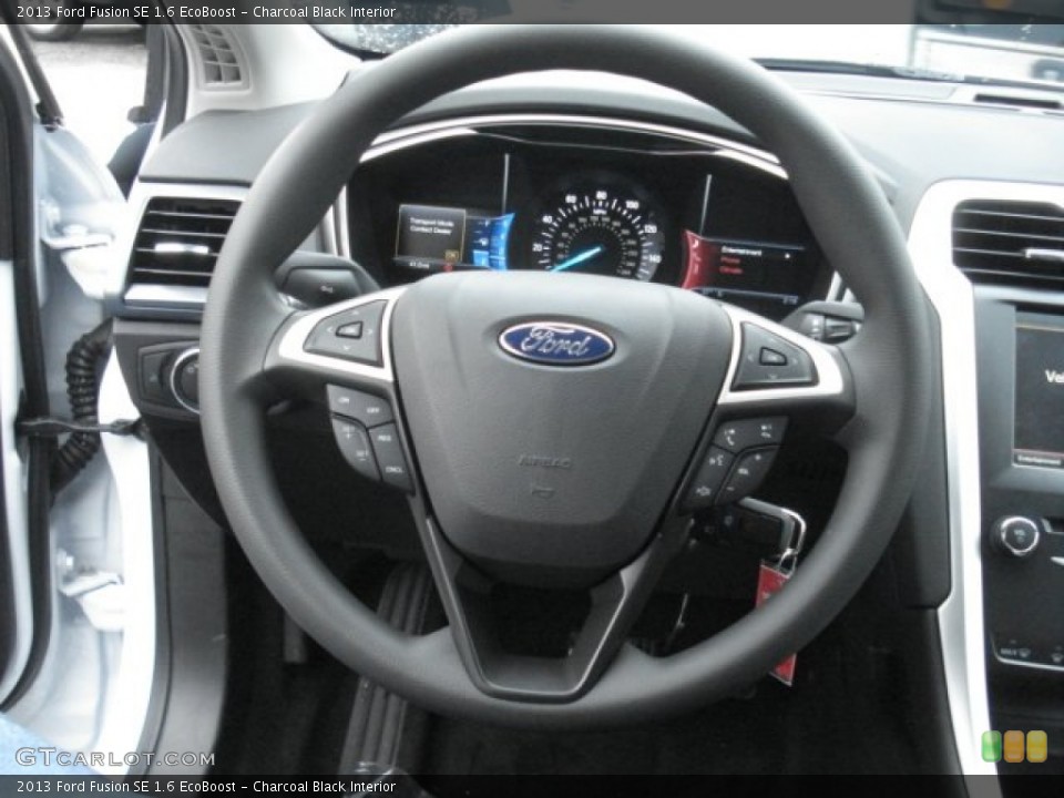 Charcoal Black Interior Steering Wheel for the 2013 Ford Fusion SE 1.6 EcoBoost #73080525