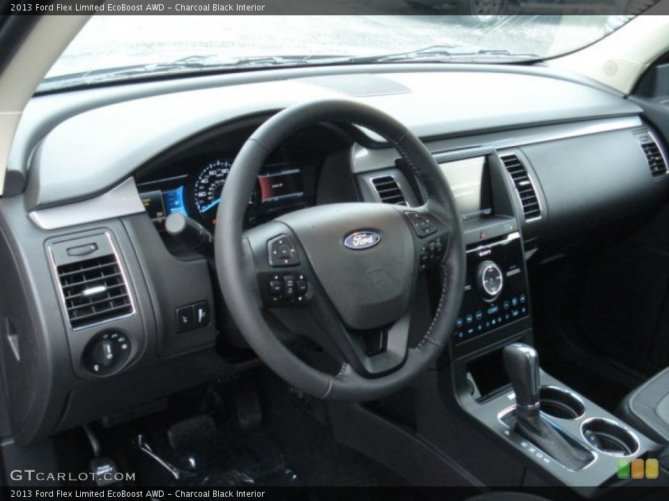 Charcoal Black Interior Dashboard for the 2013 Ford Flex Limited EcoBoost AWD #73081252