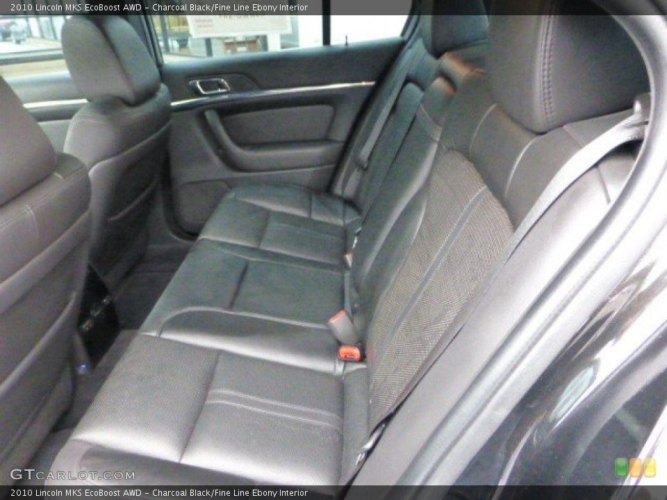 Charcoal Black/Fine Line Ebony Interior Rear Seat for the 2010 Lincoln MKS EcoBoost AWD #73085442