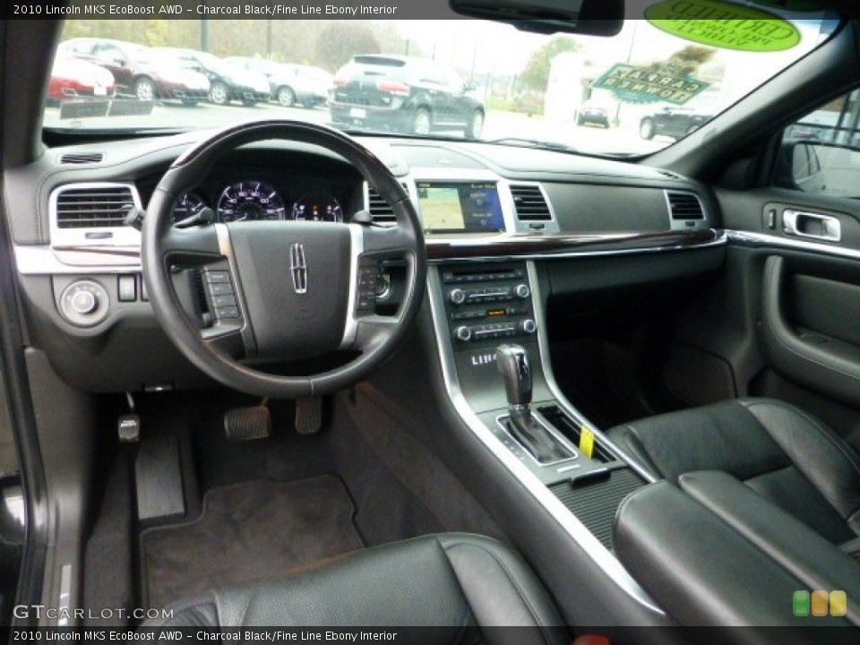Charcoal Black/Fine Line Ebony Interior Prime Interior for the 2010 Lincoln MKS EcoBoost AWD #73085460
