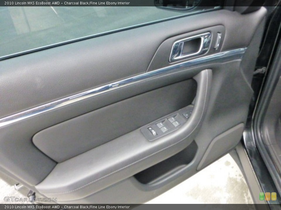 Charcoal Black/Fine Line Ebony Interior Door Panel for the 2010 Lincoln MKS EcoBoost AWD #73085478