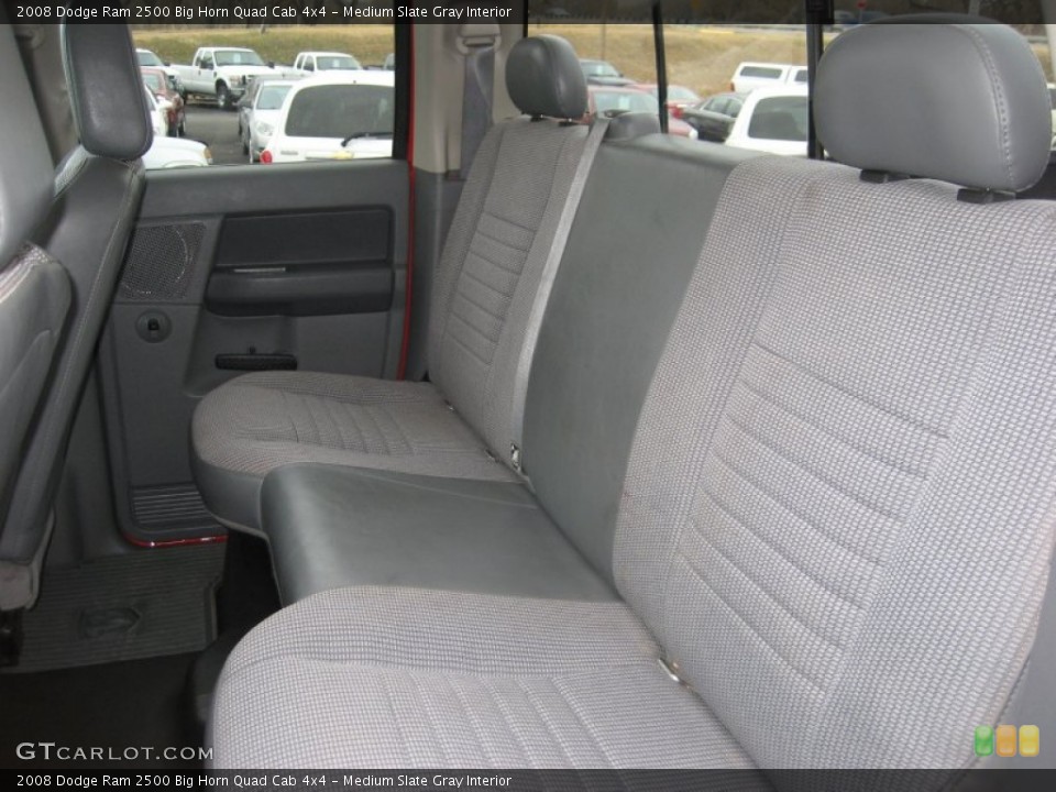 Medium Slate Gray Interior Rear Seat for the 2008 Dodge Ram 2500 Big Horn Quad Cab 4x4 #73090505