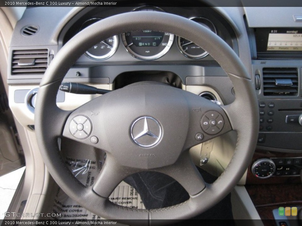 Almond/Mocha Interior Steering Wheel for the 2010 Mercedes-Benz C 300 Luxury #73090958