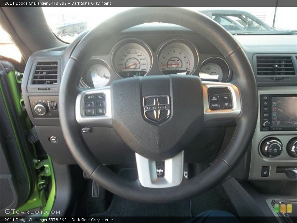 Dark Slate Gray Interior Steering Wheel for the 2011 Dodge Challenger SRT8 392 #73091646