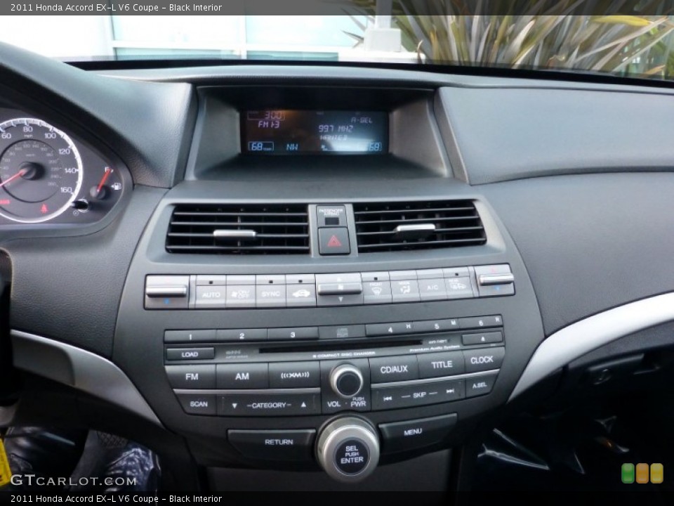 Black Interior Controls for the 2011 Honda Accord EX-L V6 Coupe #73092198