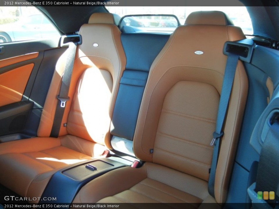 Natural Beige/Black Interior Rear Seat for the 2012 Mercedes-Benz E 350 Cabriolet #73094373
