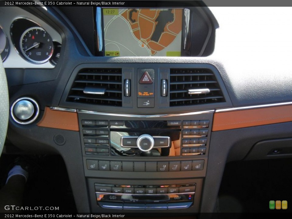 Natural Beige/Black Interior Controls for the 2012 Mercedes-Benz E 350 Cabriolet #73094505