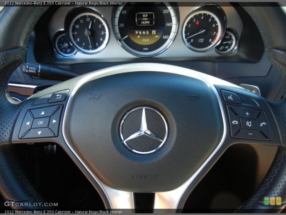 Natural Beige/Black Interior Steering Wheel for the 2012 Mercedes-Benz E 350 Cabriolet #73094579