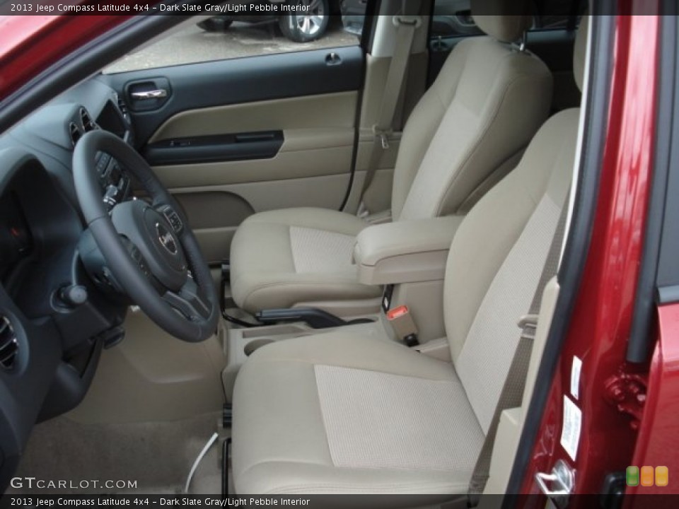 Dark Slate Gray/Light Pebble Interior Front Seat for the 2013 Jeep Compass Latitude 4x4 #73095488