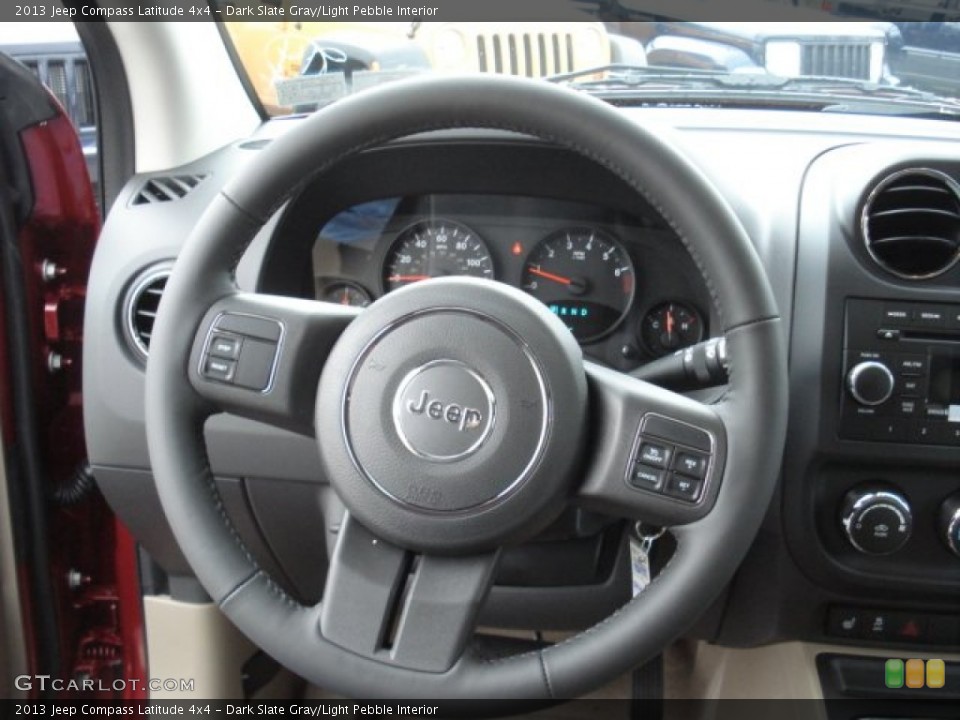 Dark Slate Gray/Light Pebble Interior Steering Wheel for the 2013 Jeep Compass Latitude 4x4 #73095640