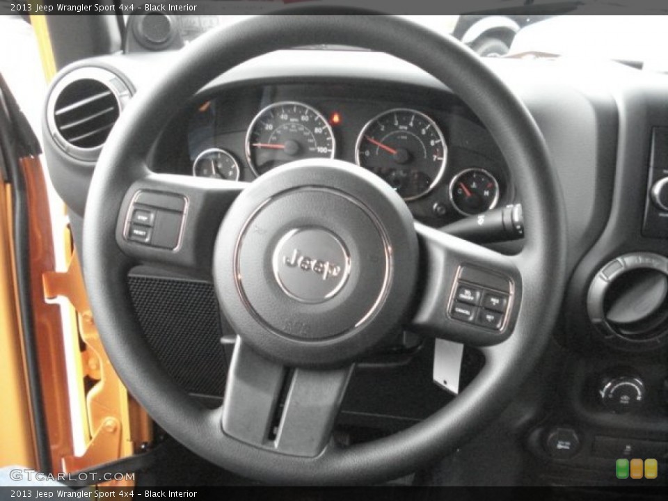 Black Interior Steering Wheel for the 2013 Jeep Wrangler Sport 4x4 #73097201