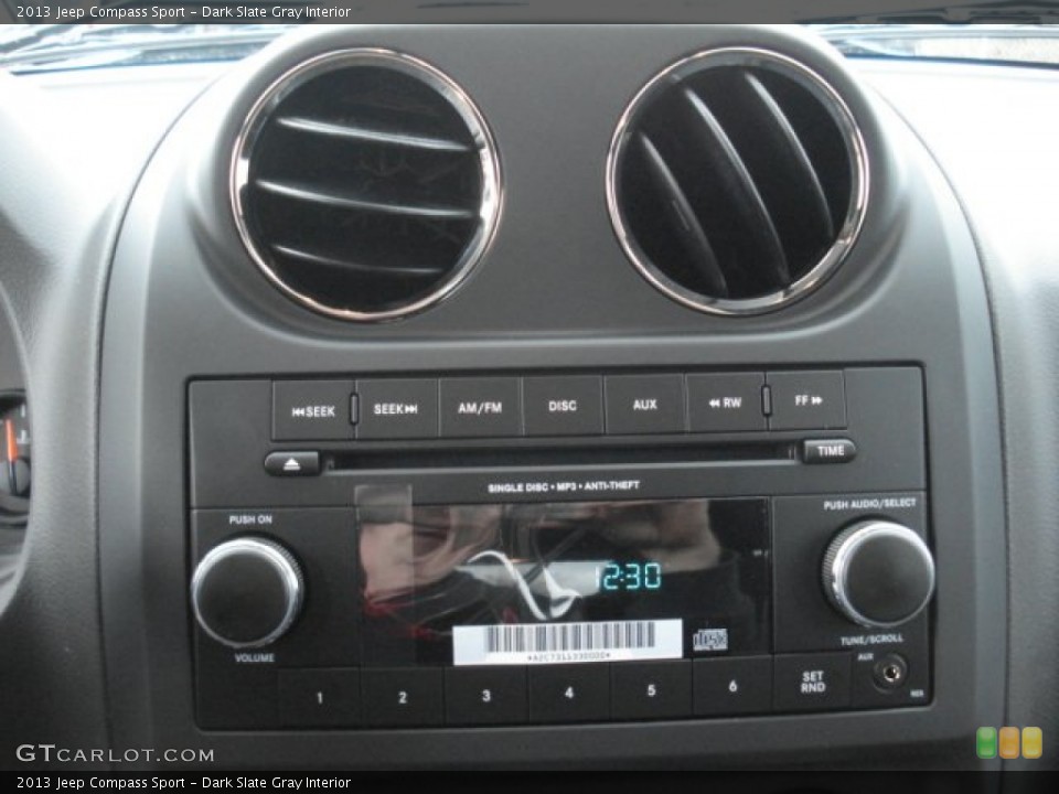 Dark Slate Gray Interior Audio System for the 2013 Jeep Compass Sport #73098027