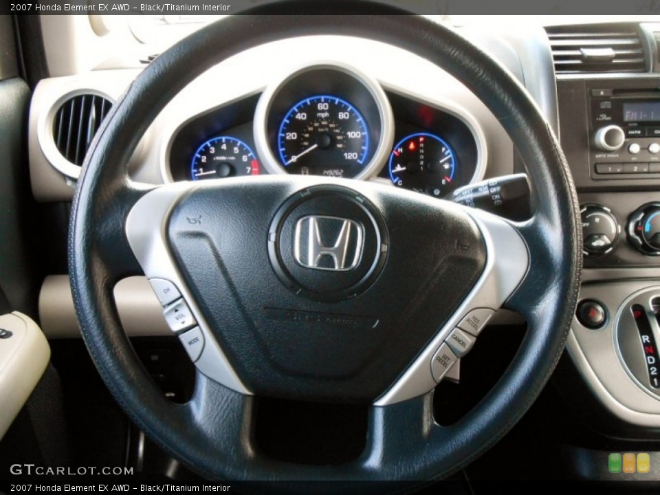 Black/Titanium Interior Steering Wheel for the 2007 Honda Element EX AWD #73098045