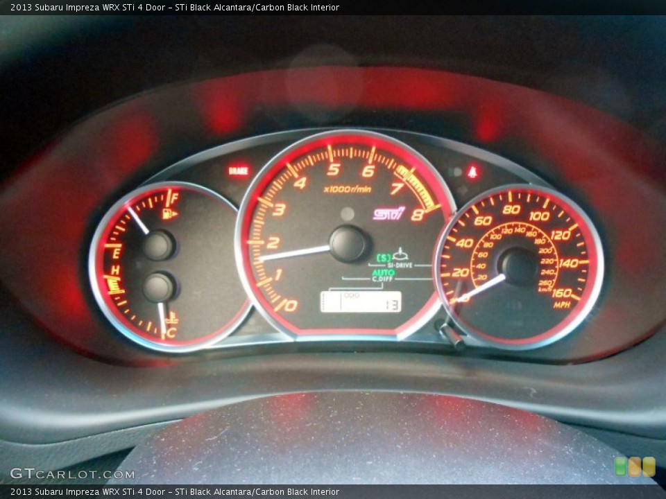 STi Black Alcantara/Carbon Black Interior Gauges for the 2013 Subaru Impreza WRX STi 4 Door #73098715