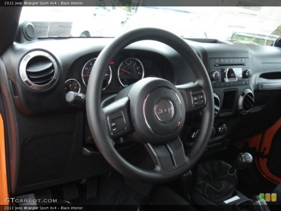 Black Interior Steering Wheel for the 2013 Jeep Wrangler Sport 4x4 #73099143