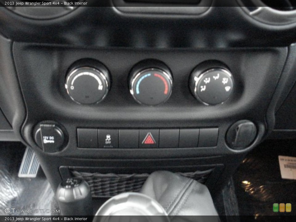 Black Interior Controls for the 2013 Jeep Wrangler Sport 4x4 #73099256