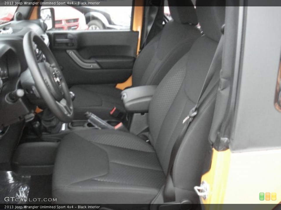 Black Interior Photo for the 2013 Jeep Wrangler Unlimited Sport 4x4 #73100385