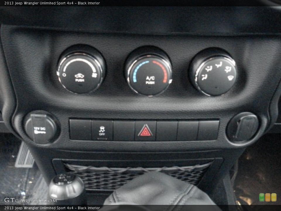 Black Interior Controls for the 2013 Jeep Wrangler Unlimited Sport 4x4 #73100476