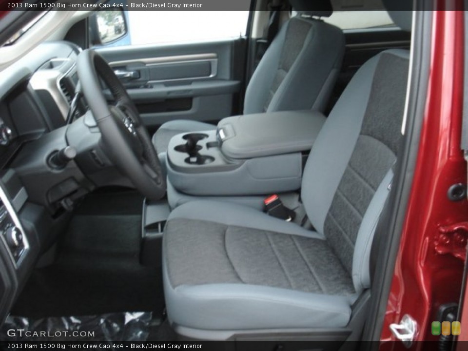 Black/Diesel Gray Interior Photo for the 2013 Ram 1500 Big Horn Crew Cab 4x4 #73100805