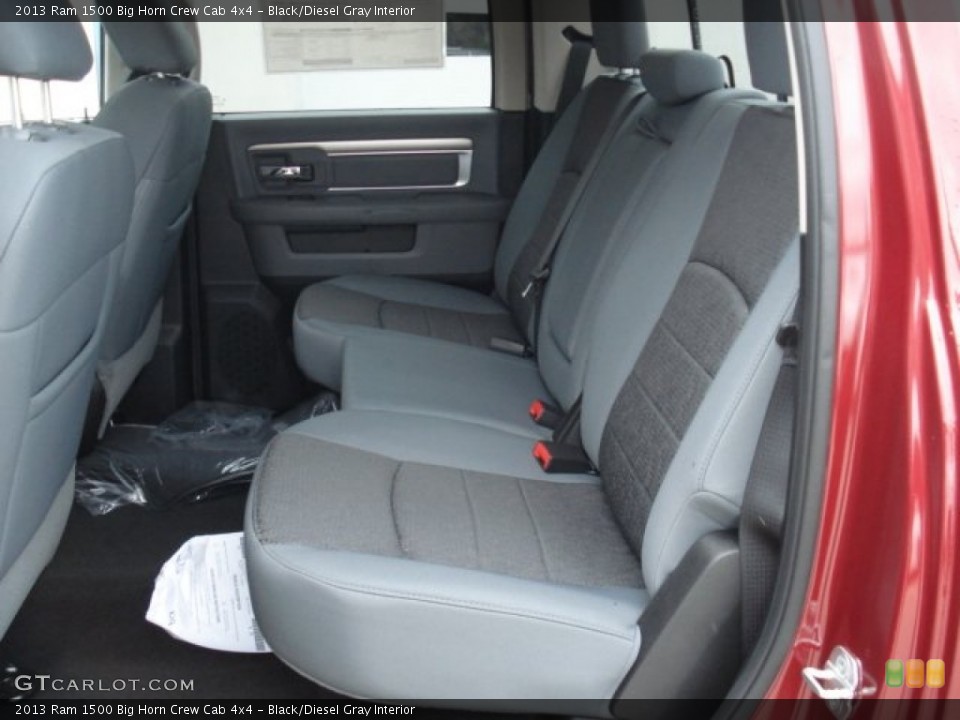 Black/Diesel Gray Interior Rear Seat for the 2013 Ram 1500 Big Horn Crew Cab 4x4 #73100847