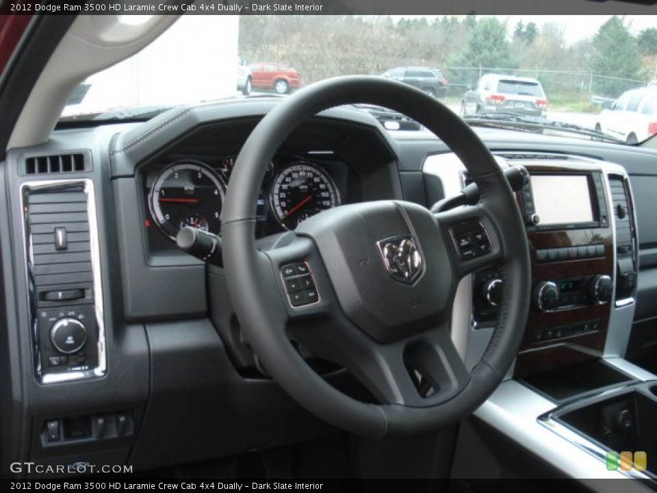 Dark Slate Interior Steering Wheel for the 2012 Dodge Ram 3500 HD Laramie Crew Cab 4x4 Dually #73102860