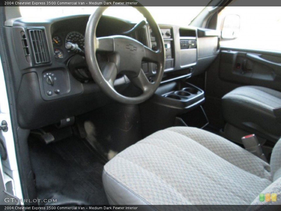 Medium Dark Pewter Interior Dashboard for the 2004 Chevrolet Express 3500 Commercial Van #73104289