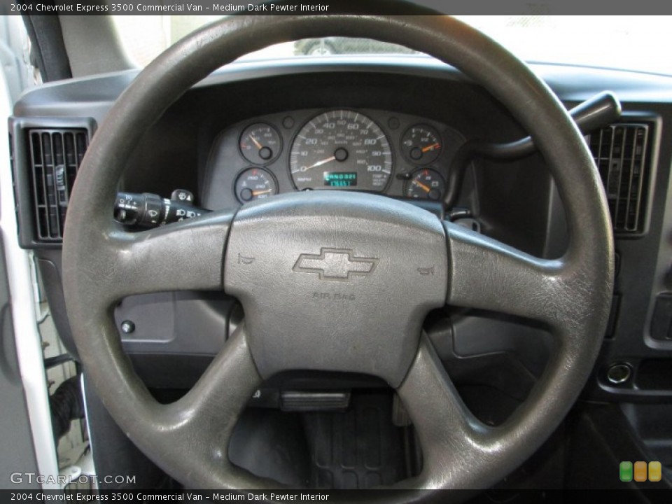 Medium Dark Pewter Interior Steering Wheel for the 2004 Chevrolet Express 3500 Commercial Van #73104353