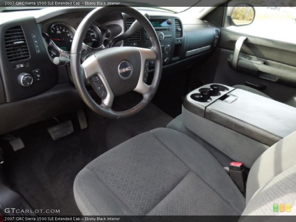 Ebony Black Interior Prime Interior for the 2007 GMC Sierra 1500 SLE Extended Cab #73107421