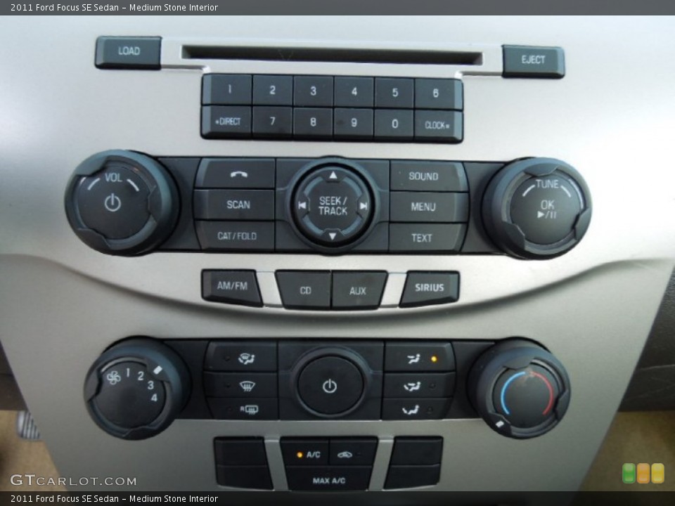 Medium Stone Interior Controls for the 2011 Ford Focus SE Sedan #73107909