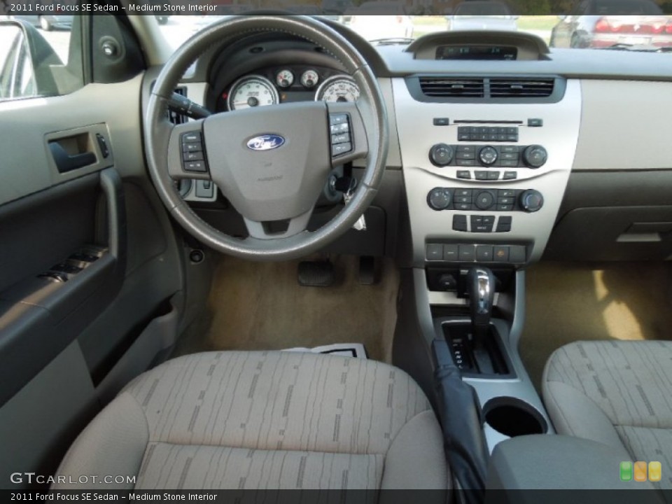 Medium Stone Interior Dashboard for the 2011 Ford Focus SE Sedan #73107957