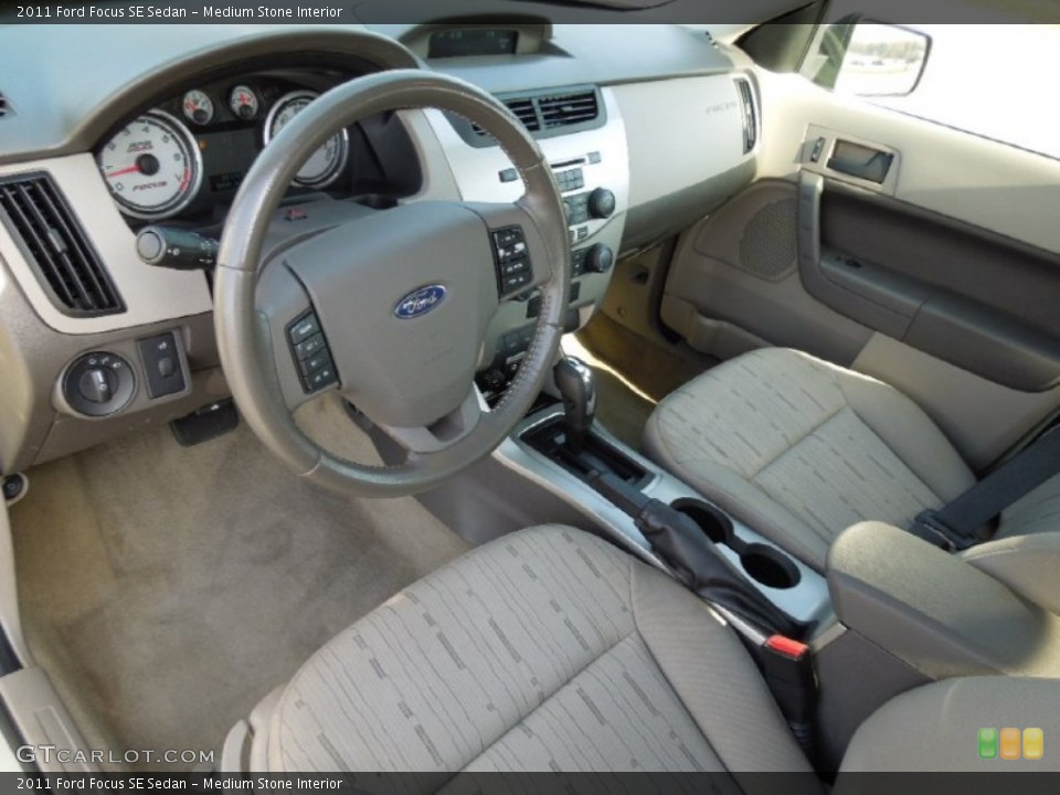 Medium Stone Interior Prime Interior for the 2011 Ford Focus SE Sedan #73108056
