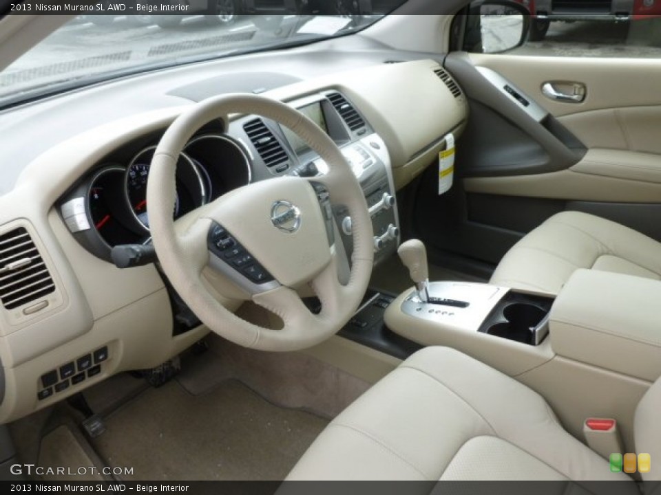 Beige Interior Prime Interior for the 2013 Nissan Murano SL AWD #73120119