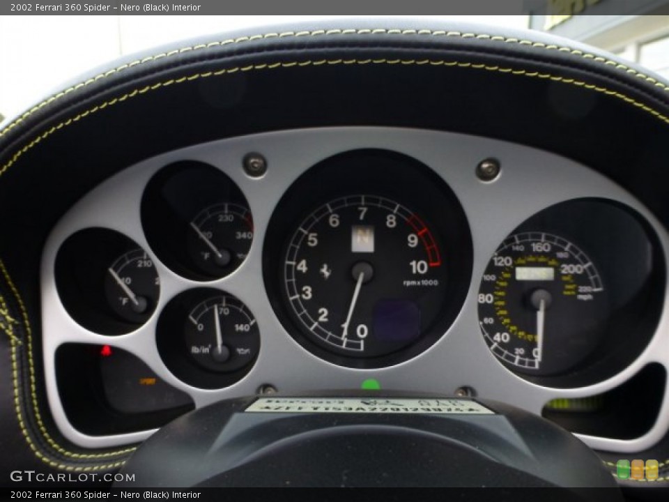 Nero (Black) Interior Gauges for the 2002 Ferrari 360 Spider #73120398