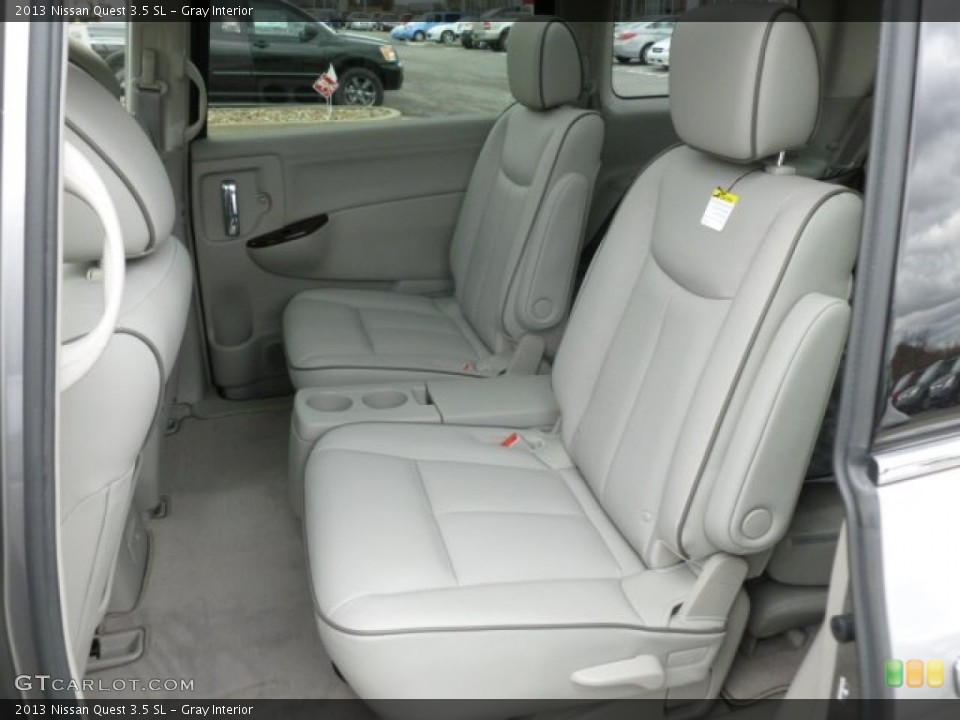 Gray Interior Rear Seat for the 2013 Nissan Quest 3.5 SL #73121424