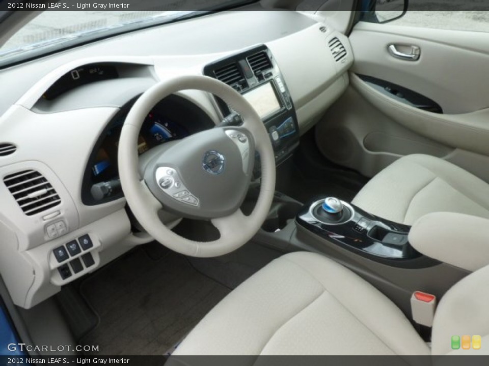 Light Gray Interior Prime Interior for the 2012 Nissan LEAF SL #73121874
