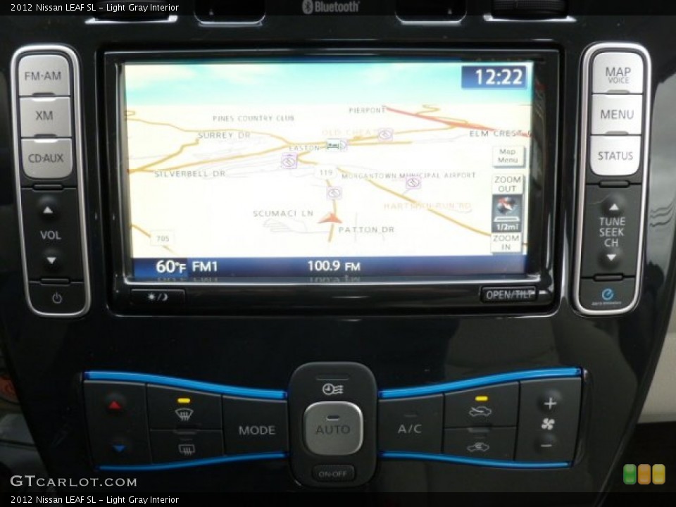 Light Gray Interior Navigation for the 2012 Nissan LEAF SL #73121924